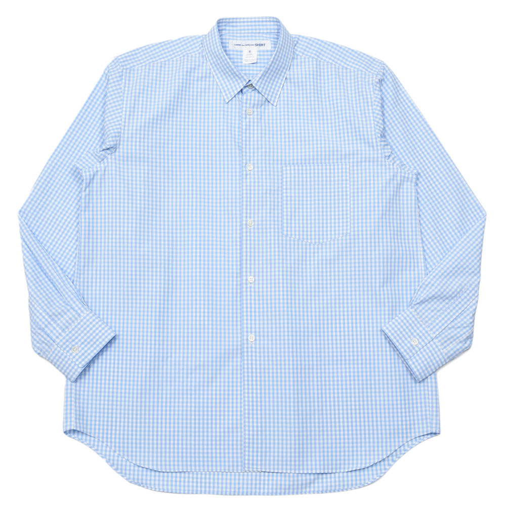 コムデギャルソンシャツ　M ギンガムチェック　ブルー COMME des GARCONS SHIRT（コムデギャルソンシャツ）FOREVER コットン