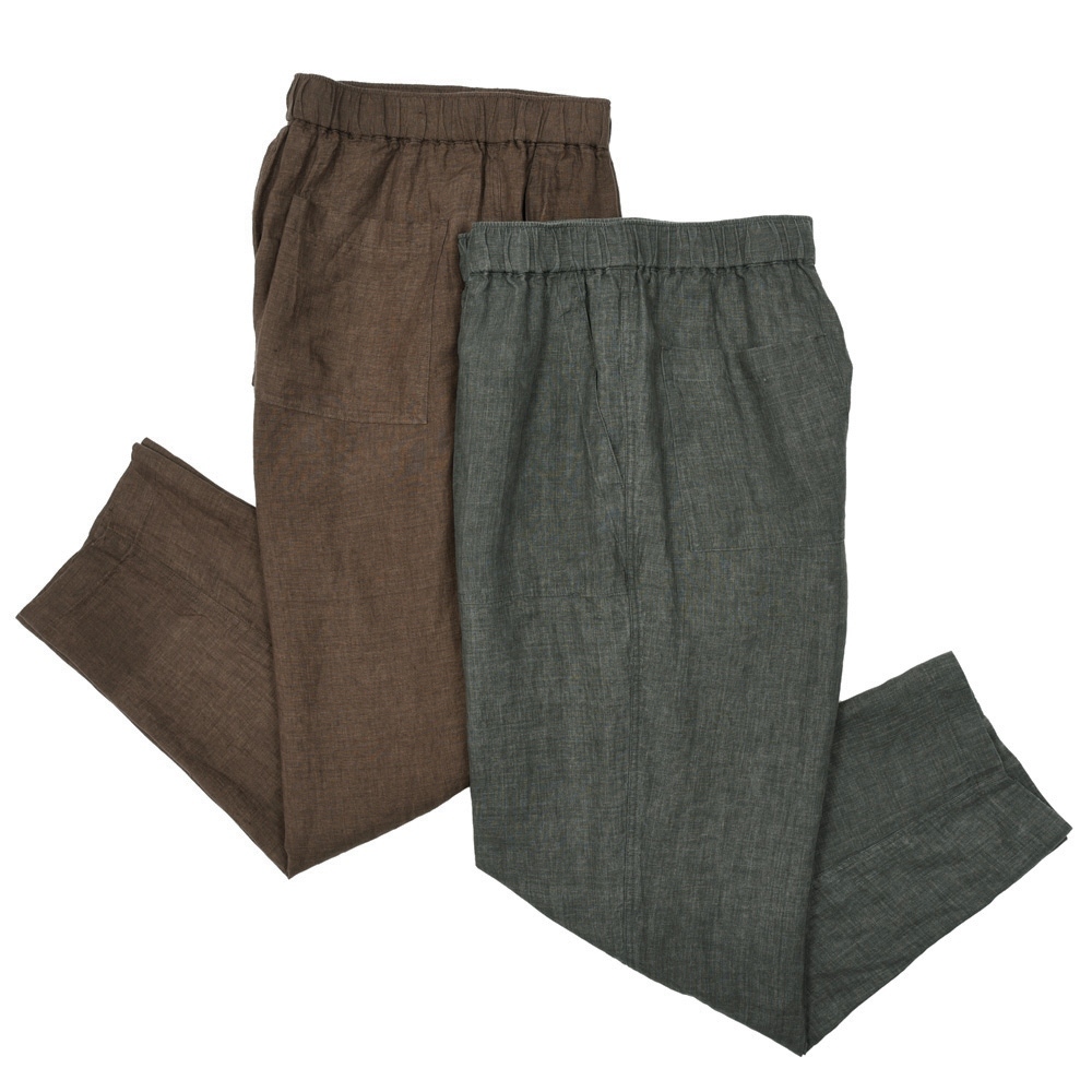 YLEVE（イレーヴ）リネンシャンブレーシャーリングパンツ 170-6140059
