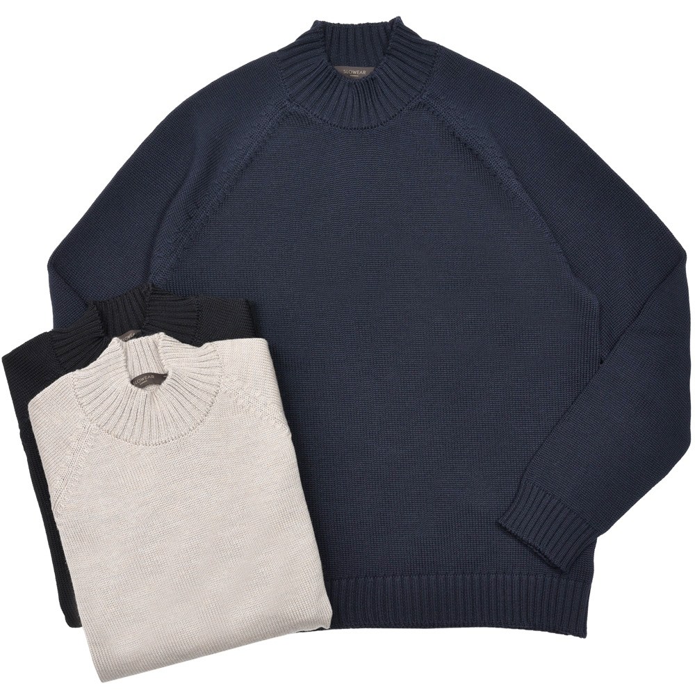 ZANONE（ザノーネ）5ゲージウールモックネックニット SLIM FIT/472