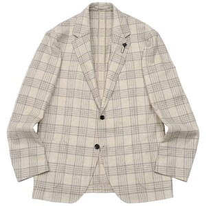 LARDINI(ラルディーニ)<br>ROMAローマ ウールカシミアライトツィードタータンチェック2Bジャケット 6216-A6202Q7515 17066002109