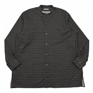 HEUGN(ユーゲン)<br>Morris Giometric print SHIRT149 コットンプリントバンドカラーシャツ 11062403189