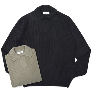 GRAN SASSO(グランサッソ)<br>8ゲージジーロンラムズウールスキッパーニットポロ 23163/25024 16062006035