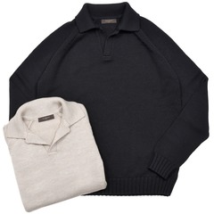ZANONE（ザノーネ）5ゲージウールスキッパーニットポロ REGULAR FIT